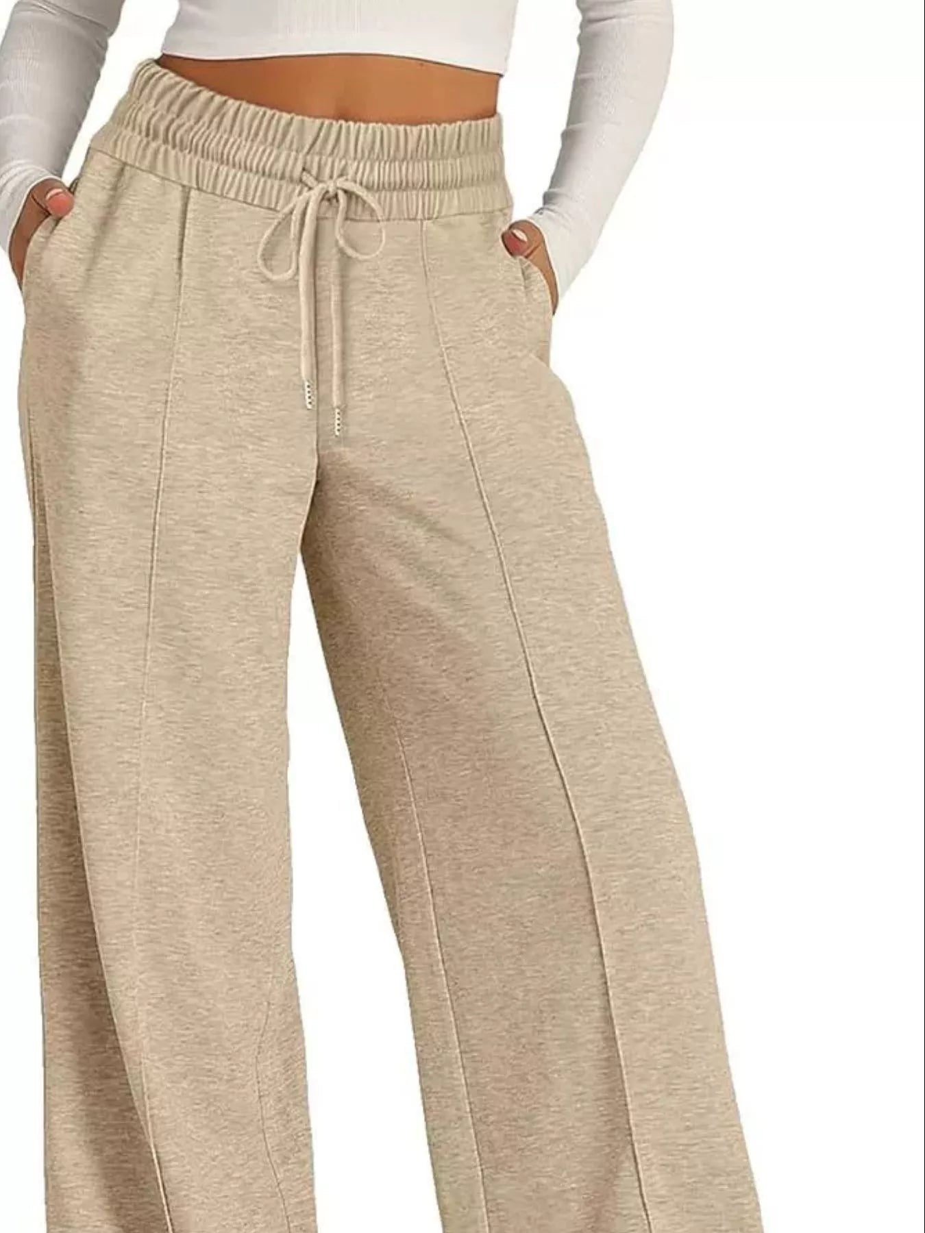 Wide Leg Drawstring Pants in Multiple Colors
