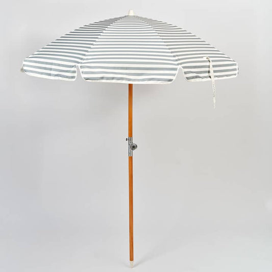 Sunnylife - Wholesale Beach Umbrella - Luxe Beach Umbrella Seagrass Stripe1