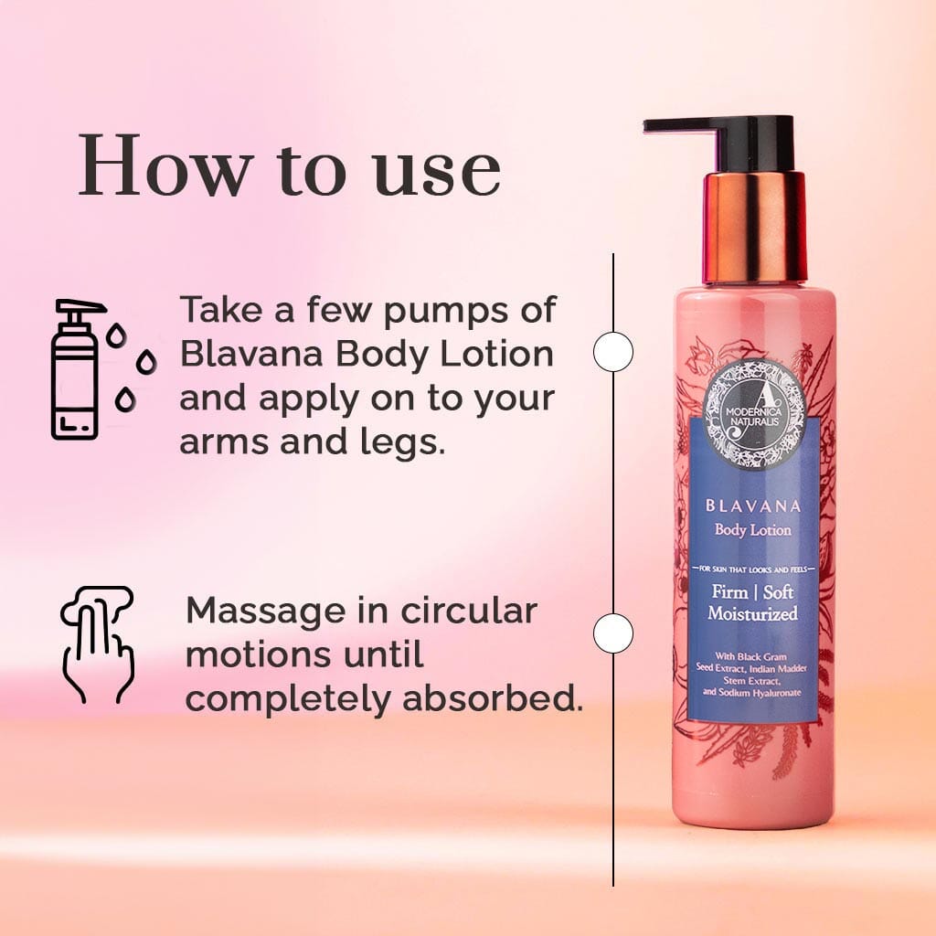 Blavana Body Lotion - Moisturizes, Softens, Firms Dry, Aging, Crepey Skin - Revolutionary Formula with Black Gram - Best Body Lotion for Mature Body Skin - With Clinically Proven Ingredients