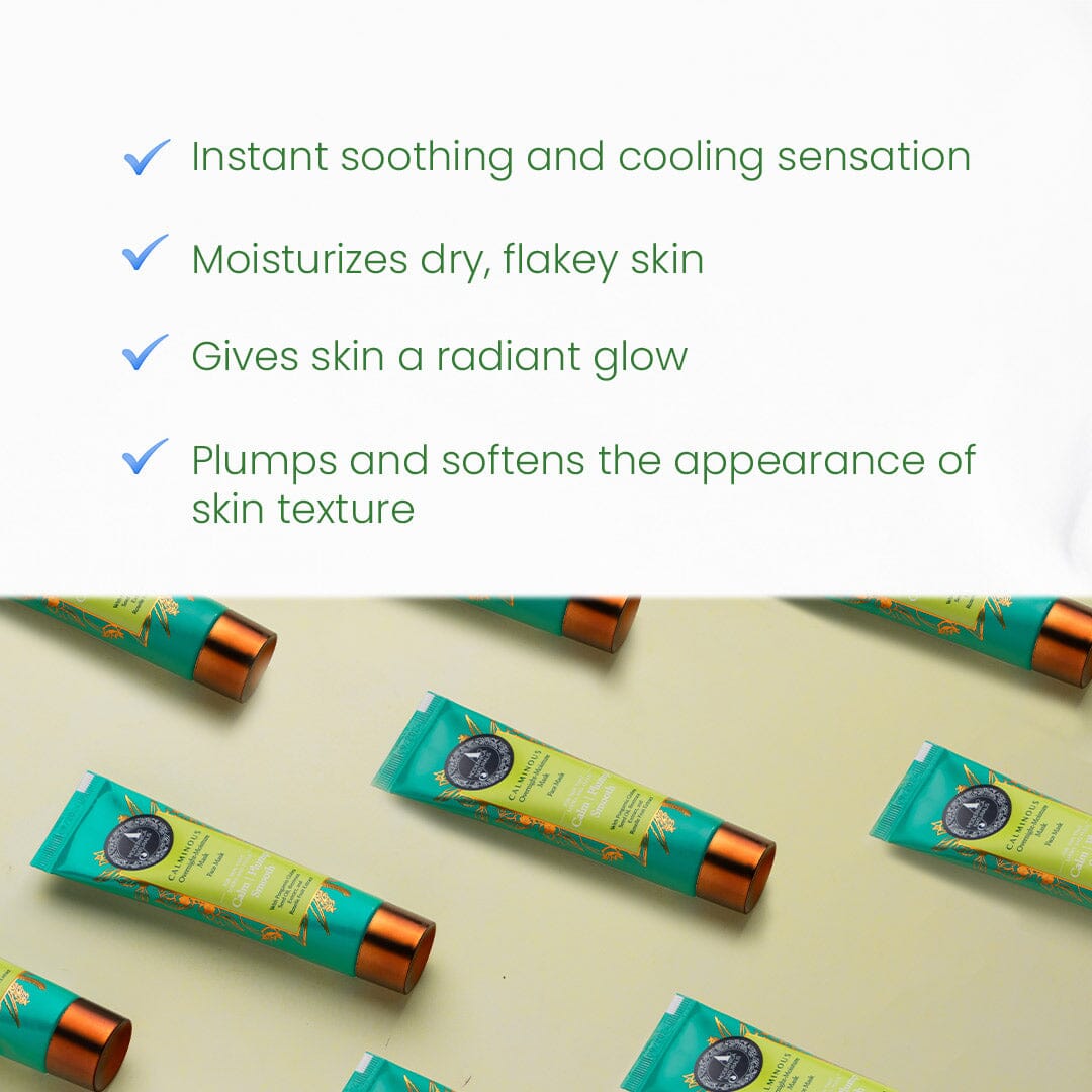Calminous Overnight-Moisture Mask – Plumps, Soothes & Moisturizes Dull, Dry, Aging Skin - Potent Ayurvedic Formula with Sacred Lotus and Roselle – Best Overnight Mask for Mature Skin – With Clinically Tested Ingredients