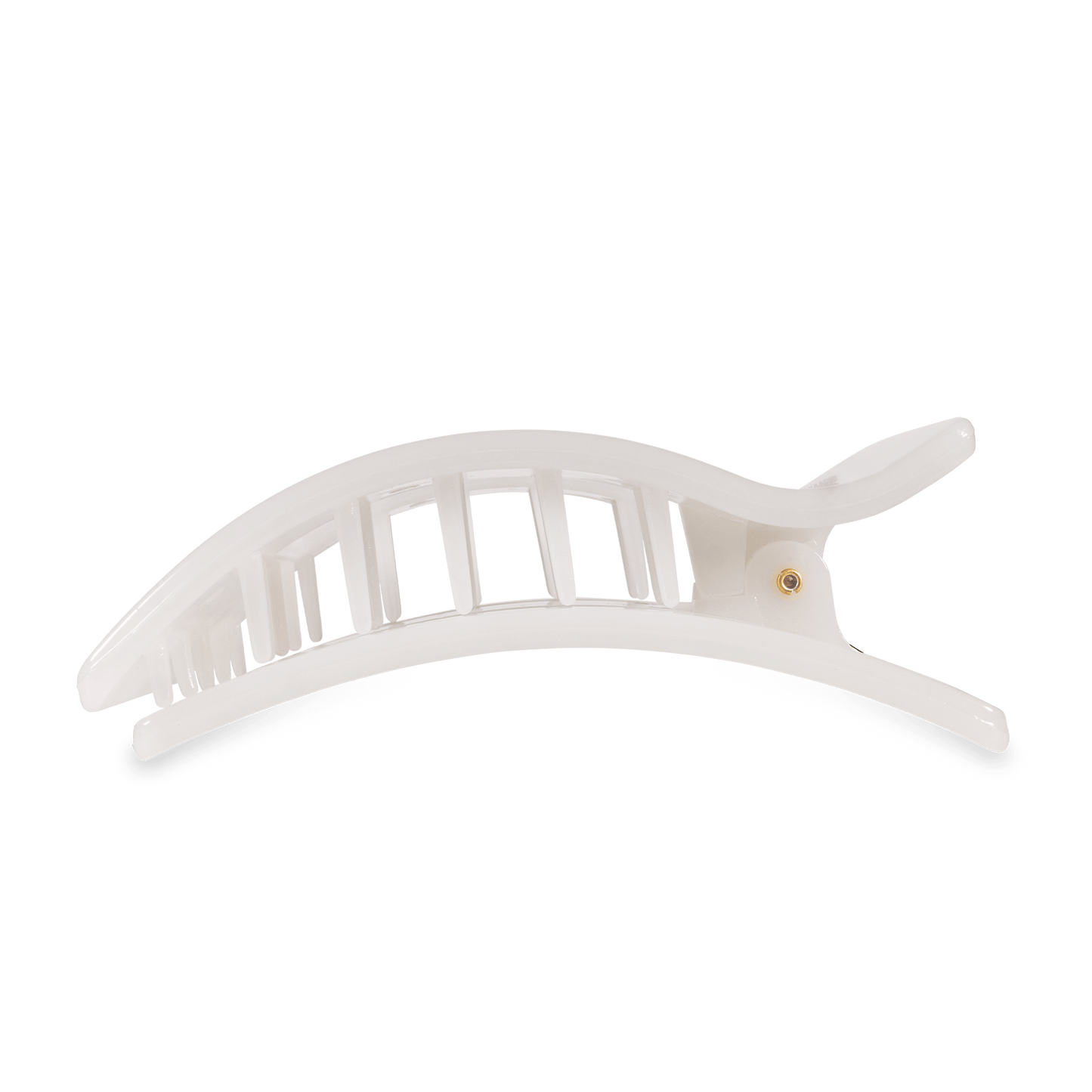Coconut White Large Flat Rectangle Hair Clip