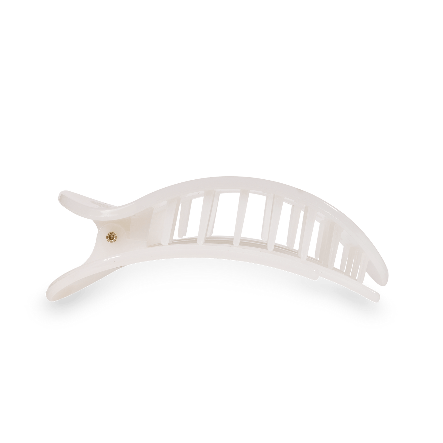 Coconut White Large Flat Round Hair Clip