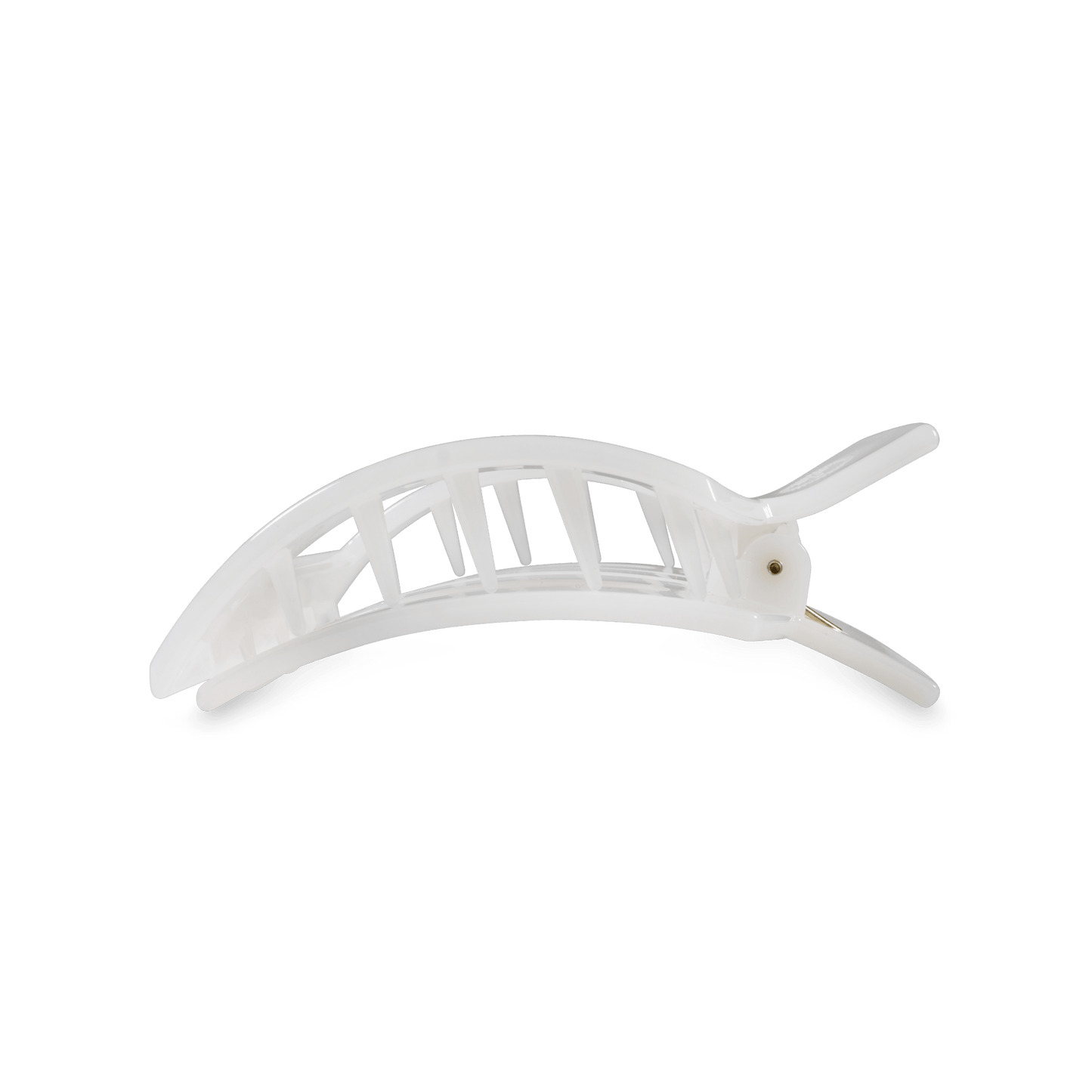 Coconut White Small Flat Square Hair Clip