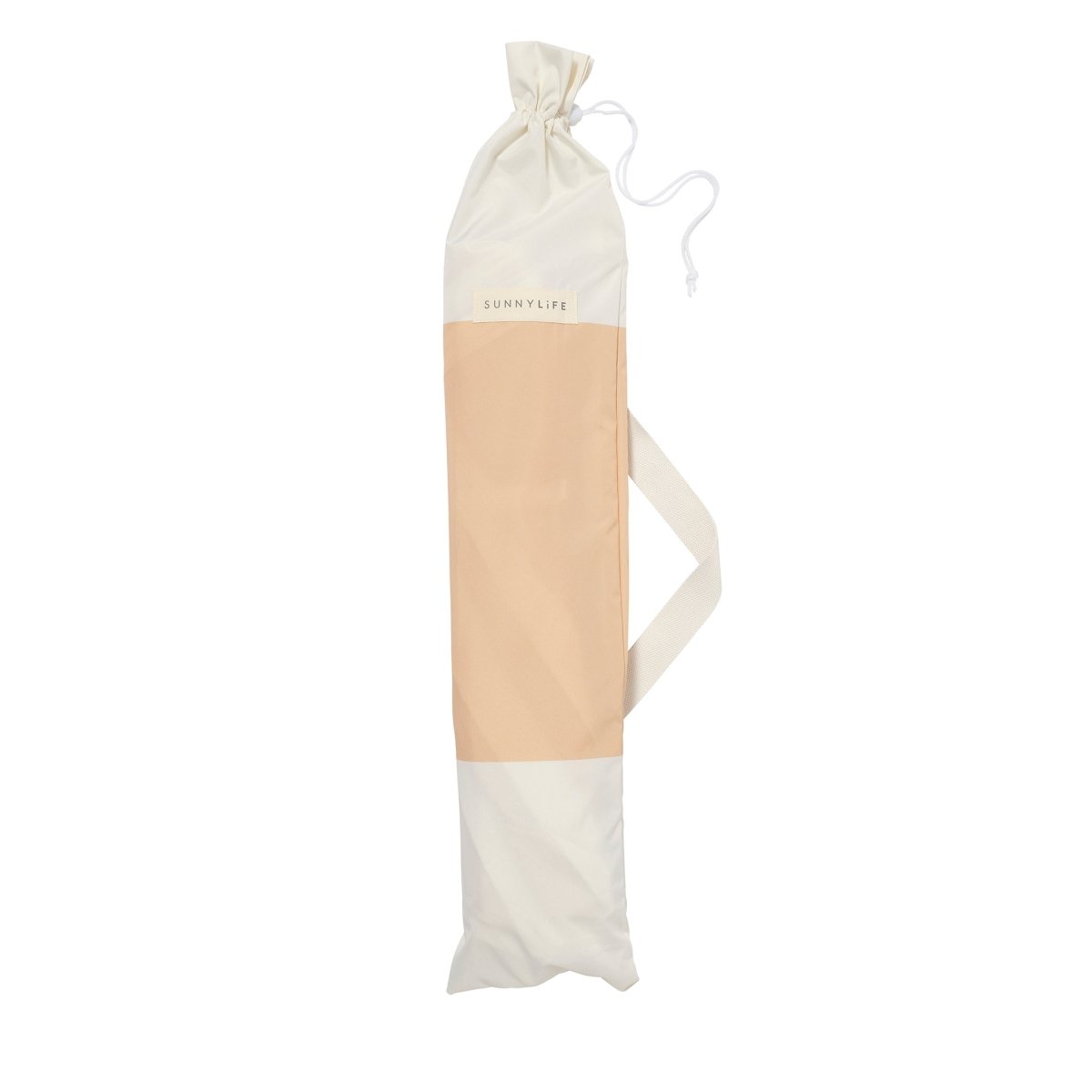 Compact Beach Umbrella - Butternut Stripe