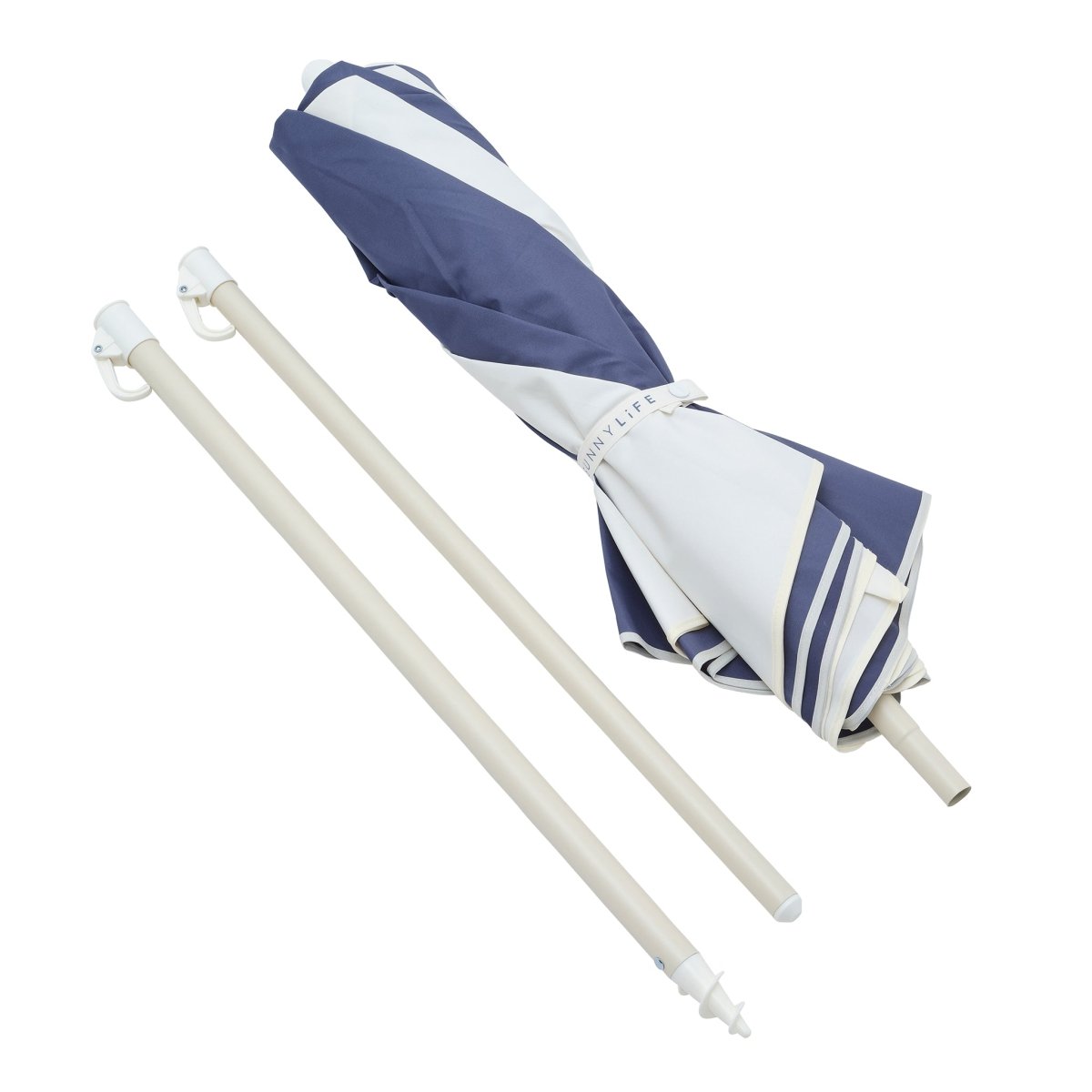 Compact Beach Umbrella - Marine Stripe