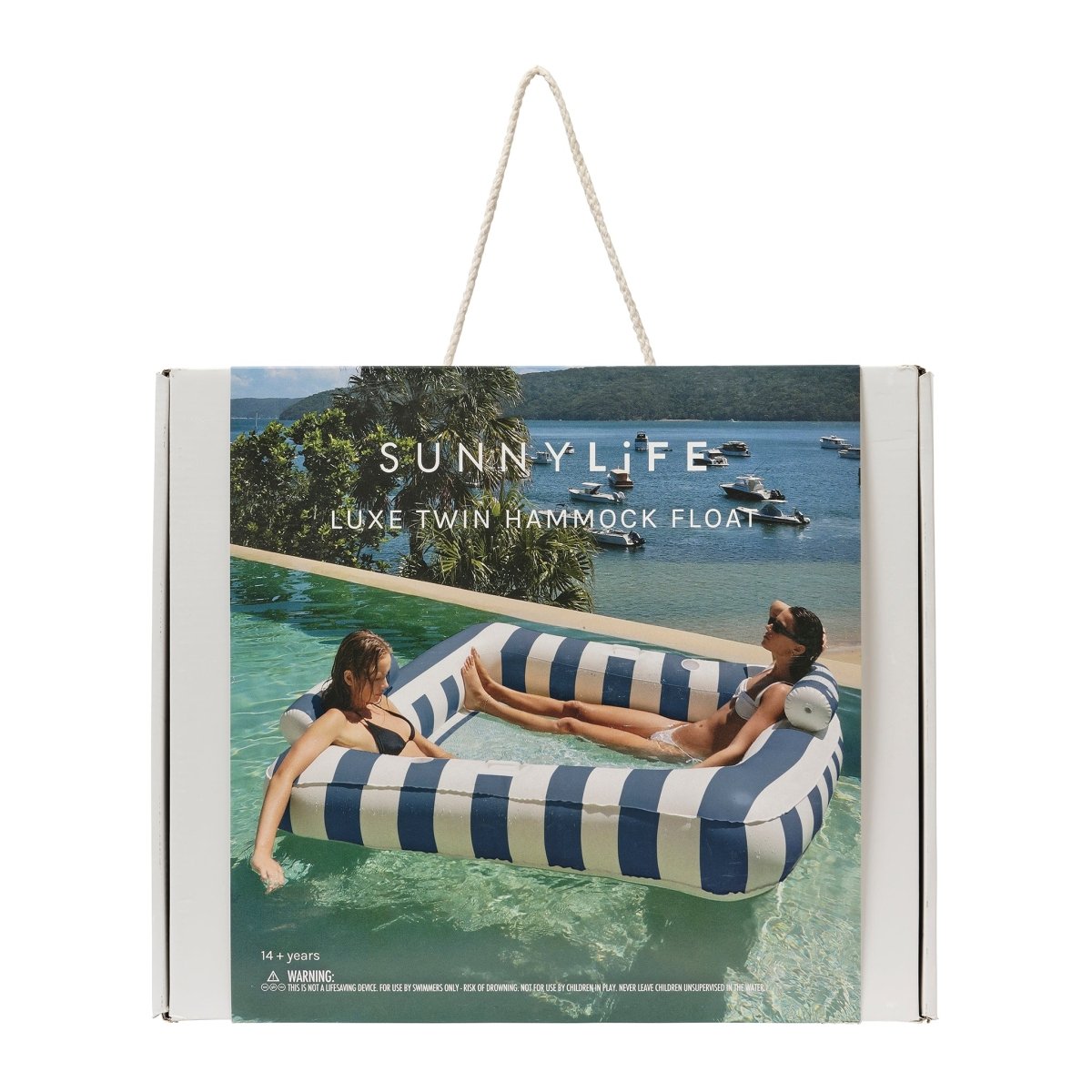 Deluxe Twin Hammock - Le Weekend Navy Stripe
