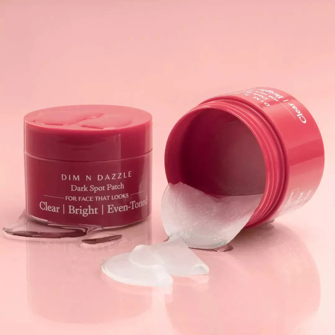 Dim N Dazzle Dark Spot Patch - Fades the Look of Stubborn Dark Spots & Patchy Discoloration— Powered with East Indian Globe Thistle, Chebulic Myrobalan, Niacinamide and Glycolic Acid— Best Dark Spot Patch For Hyper-Even, Crystal-Clear Complexion