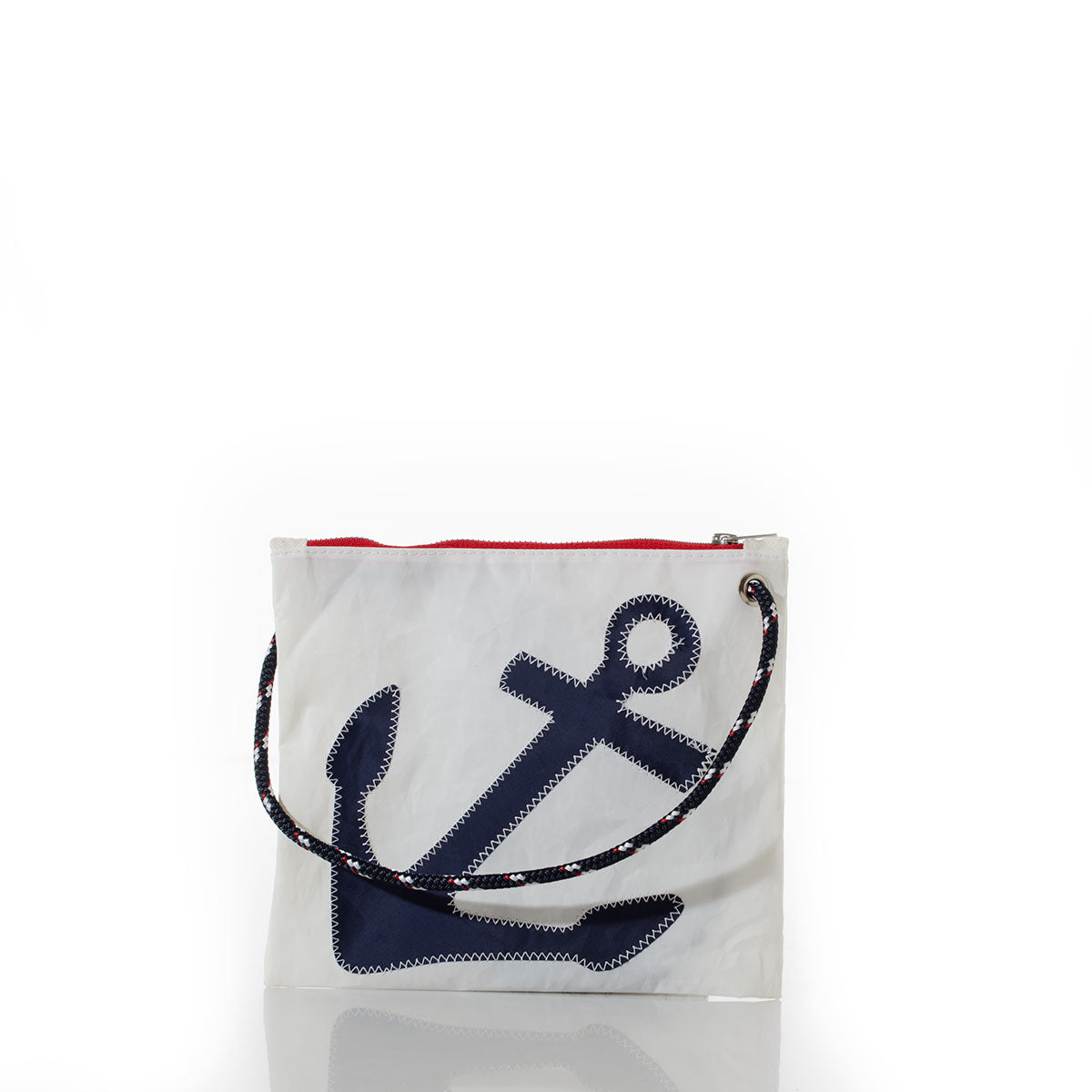 Navy Anchor Slim Crossbody Bag