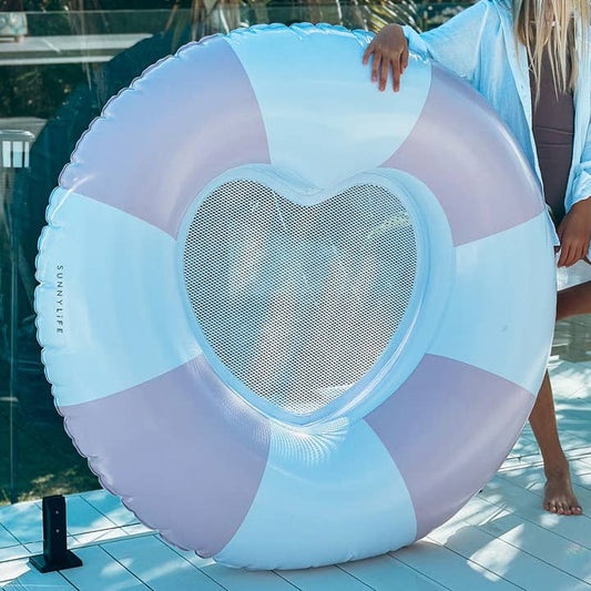Sunnylife - Wholesale Inflatables - Luxe Tube Pool Ring Stole My Heart Pink Stripe