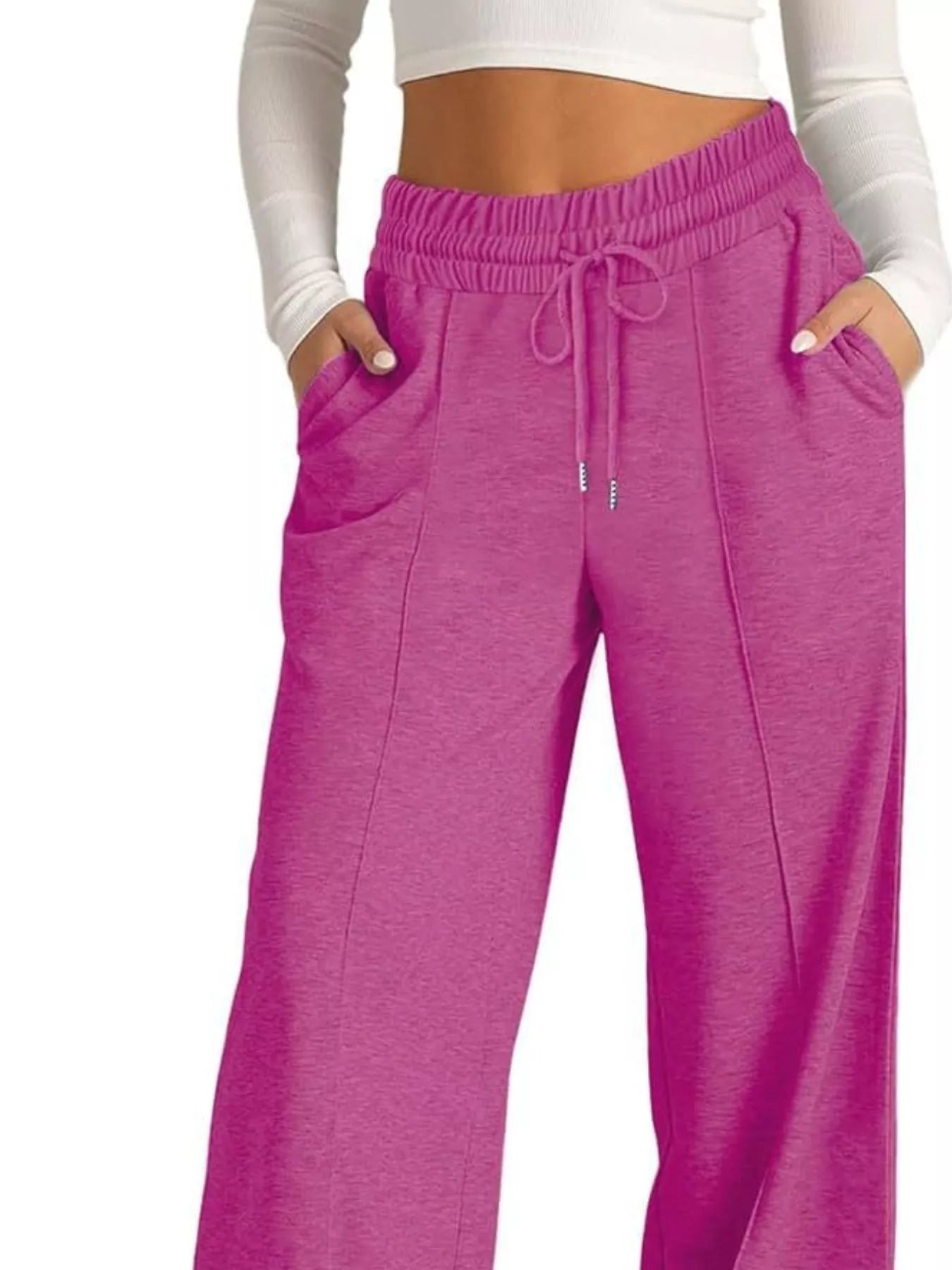 Wide Leg Drawstring Pants in Multiple Colors