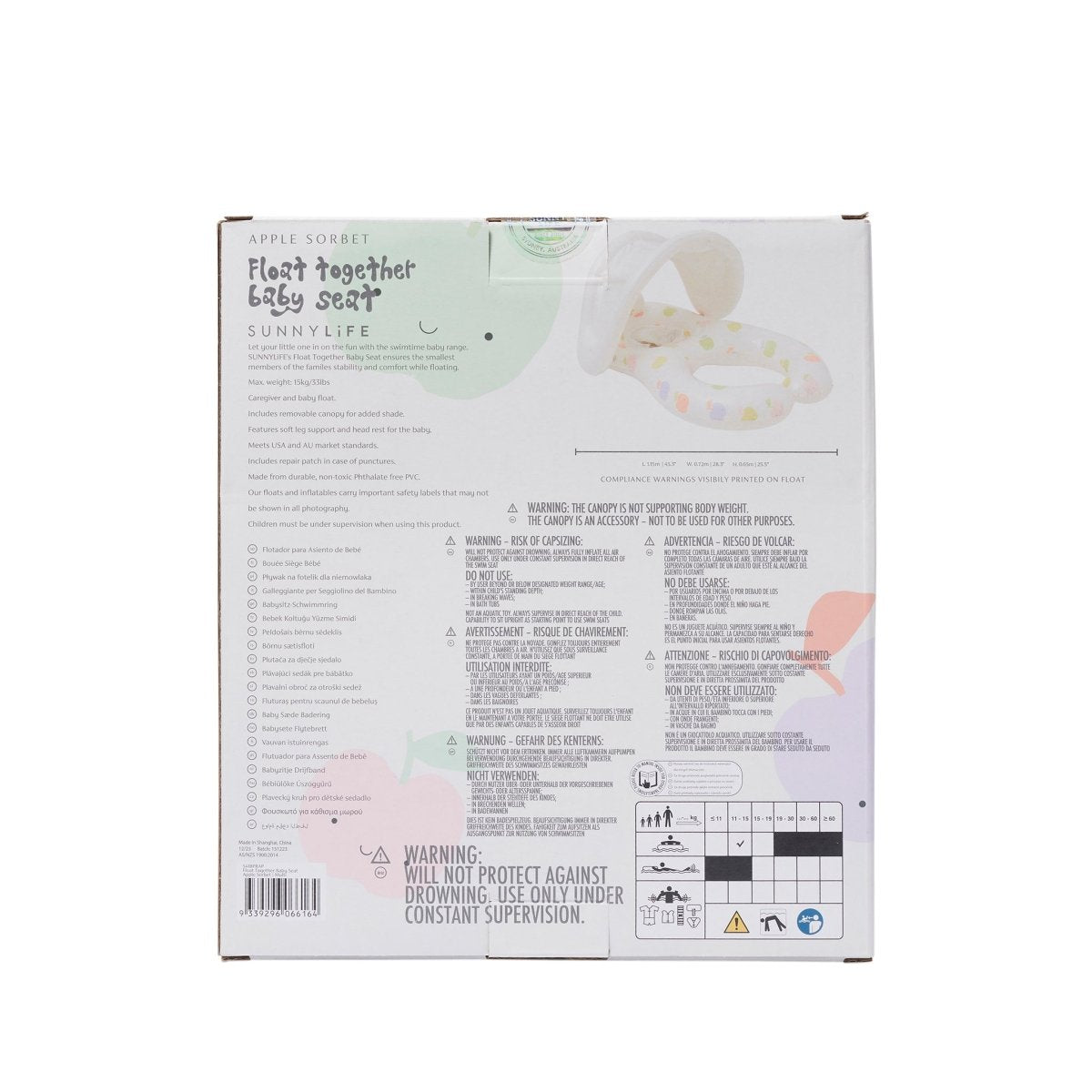 Float Together Baby Seat - Apple Sorbet