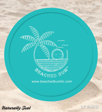 Natural Teal - Beached Bum Silicone Beach Coasters (Set of 2)
