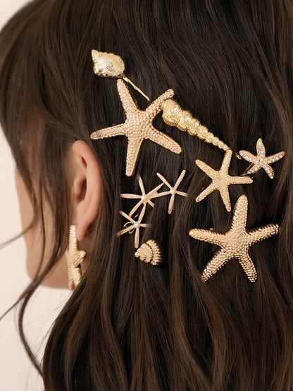 Starfish Barrette Set
