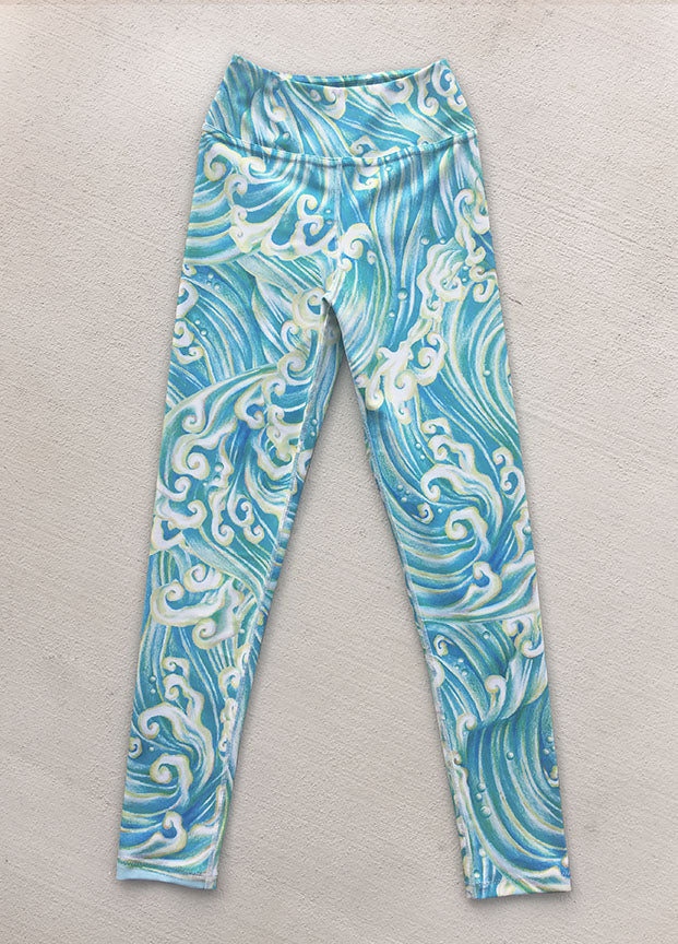 Hannah Mermaid Dive & Snorkel Leggings - Golden Wave