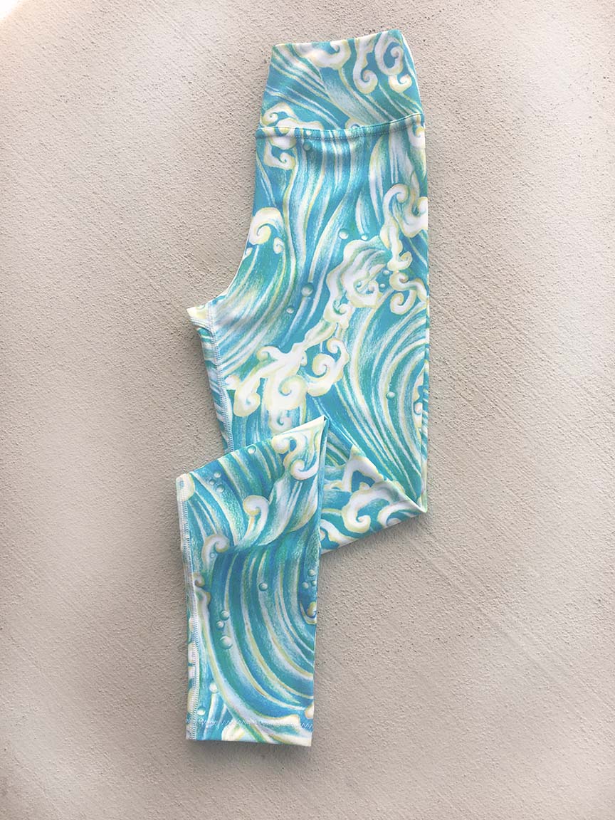 Hannah Mermaid Dive & Snorkel Leggings - Golden Wave
