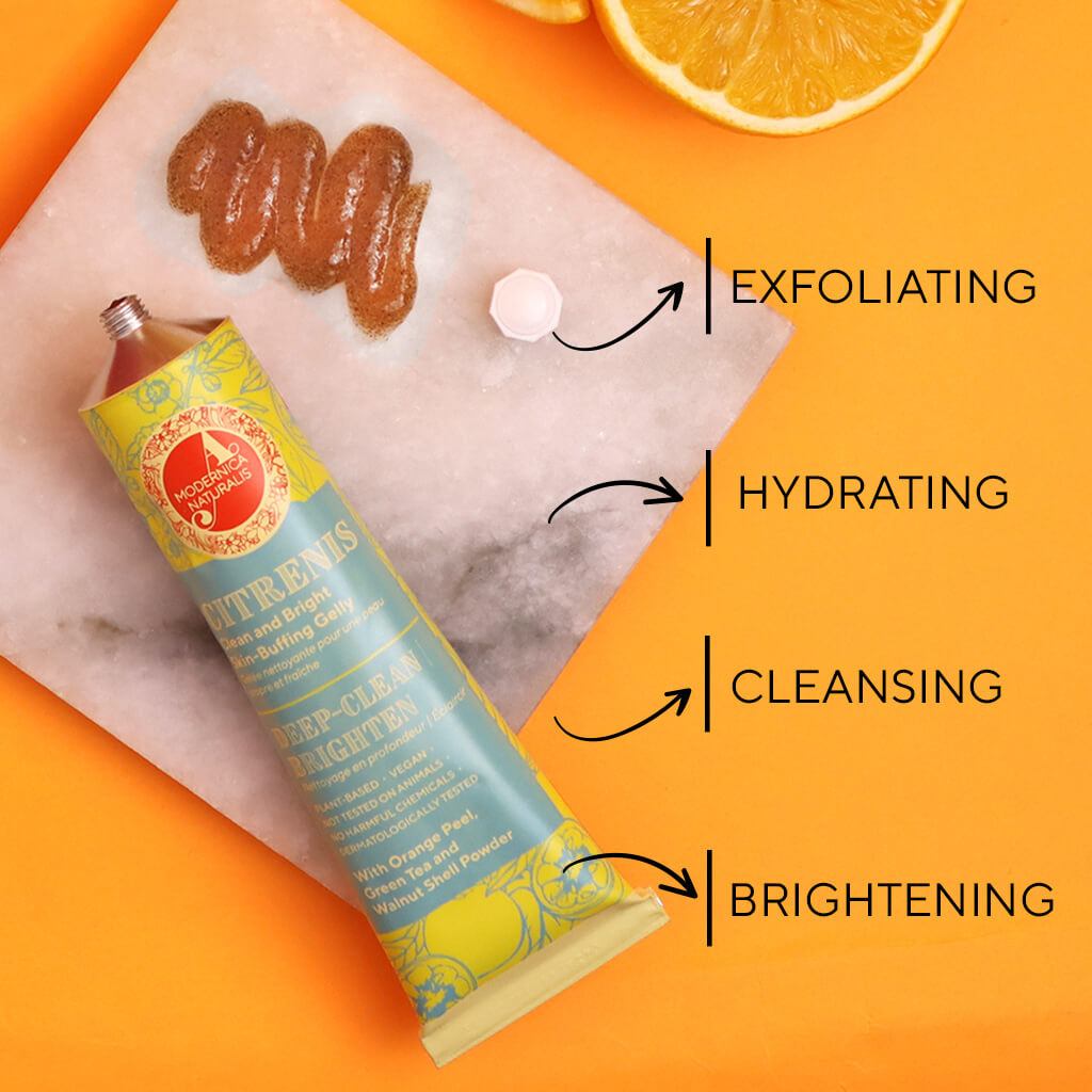 Hydra-Moisture Cleanser & Exfoliator Duo - With Nucinel Makeup Remover and Gentle-Cleansing Fluid & Citrenis Clean and Bright Skin-Buffing Gelly