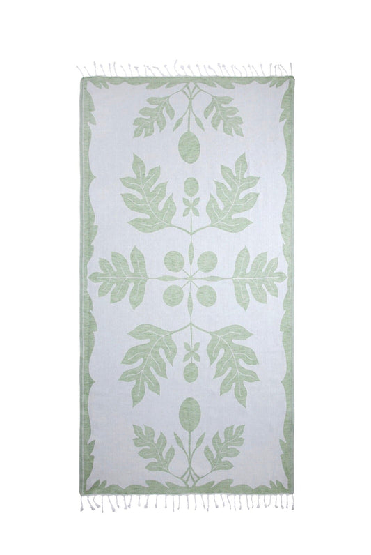 ‘Ohana ‘Ulu Print Turkish Beach Towel