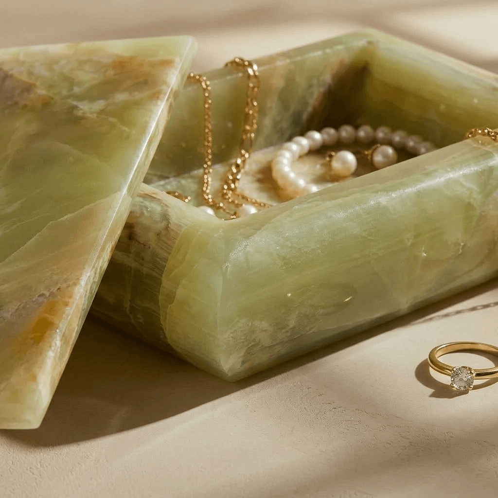 Green Onyx Jewelry Box
