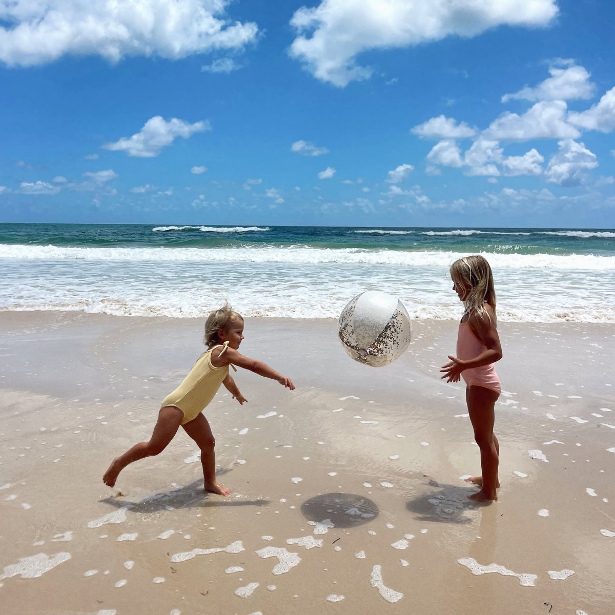 Inflatable Beach Ball - Cotton Candy Glitter