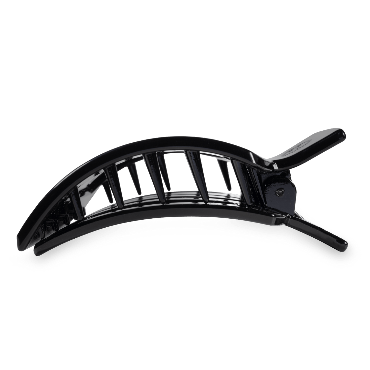 Jet Black Large Flat Square Hair Clip