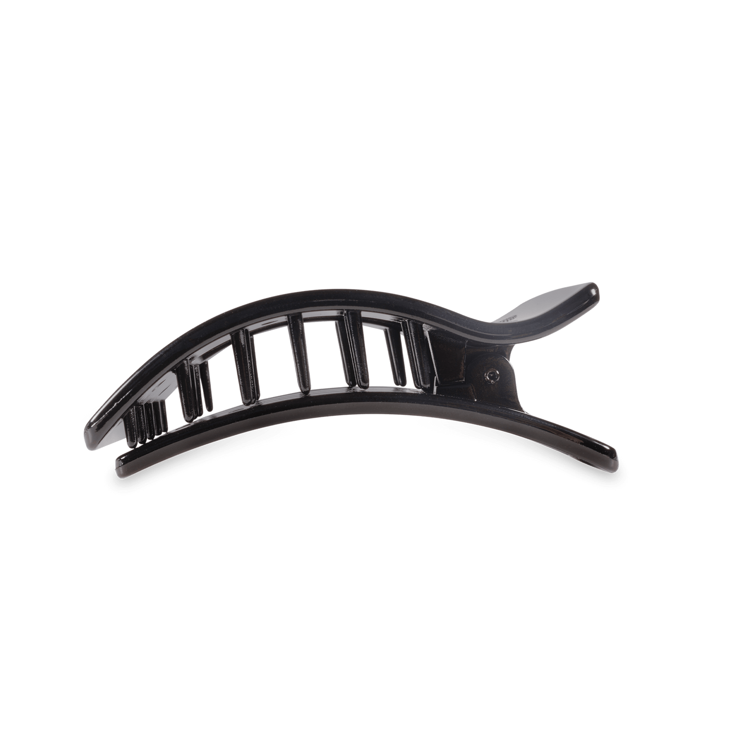 Jet Black Medium Flat Rectangle Hair Clip