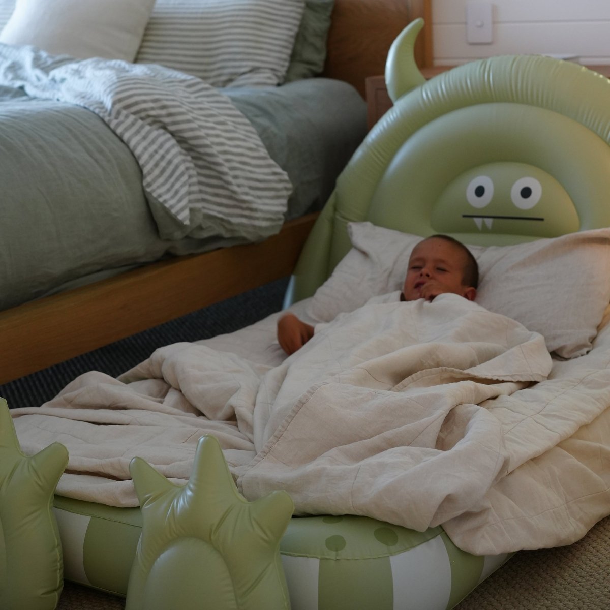 Kids Air Mattress - Monster Green