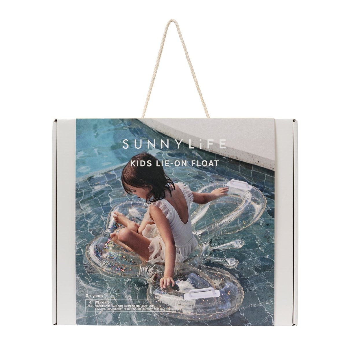 Kids Lie-On Float - Cotton Candy Glitter