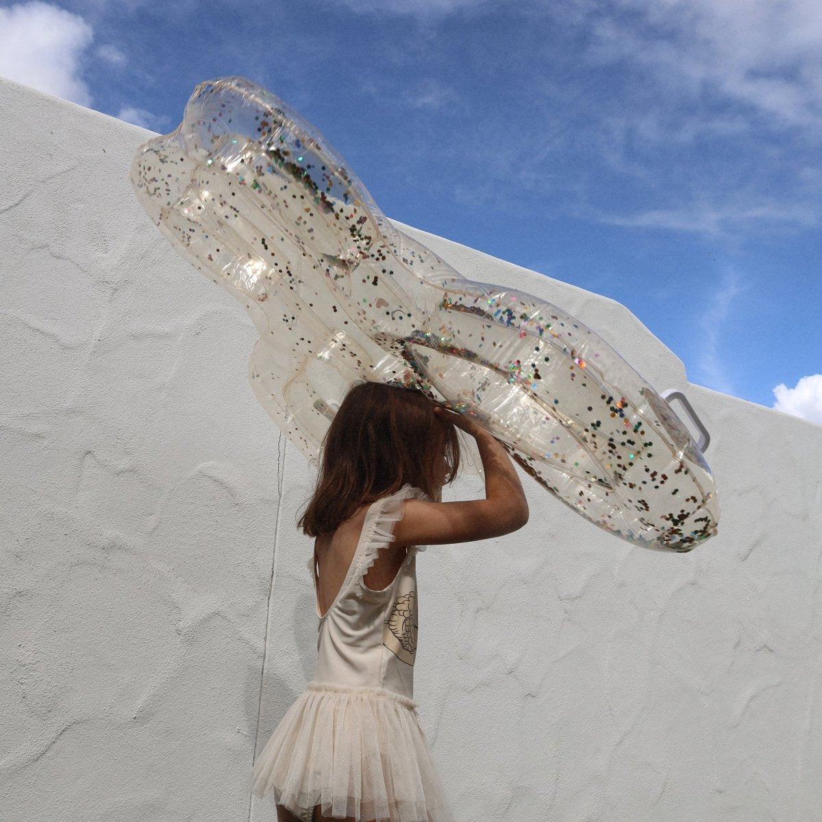 Kids Lie-On Float - Cotton Candy Glitter