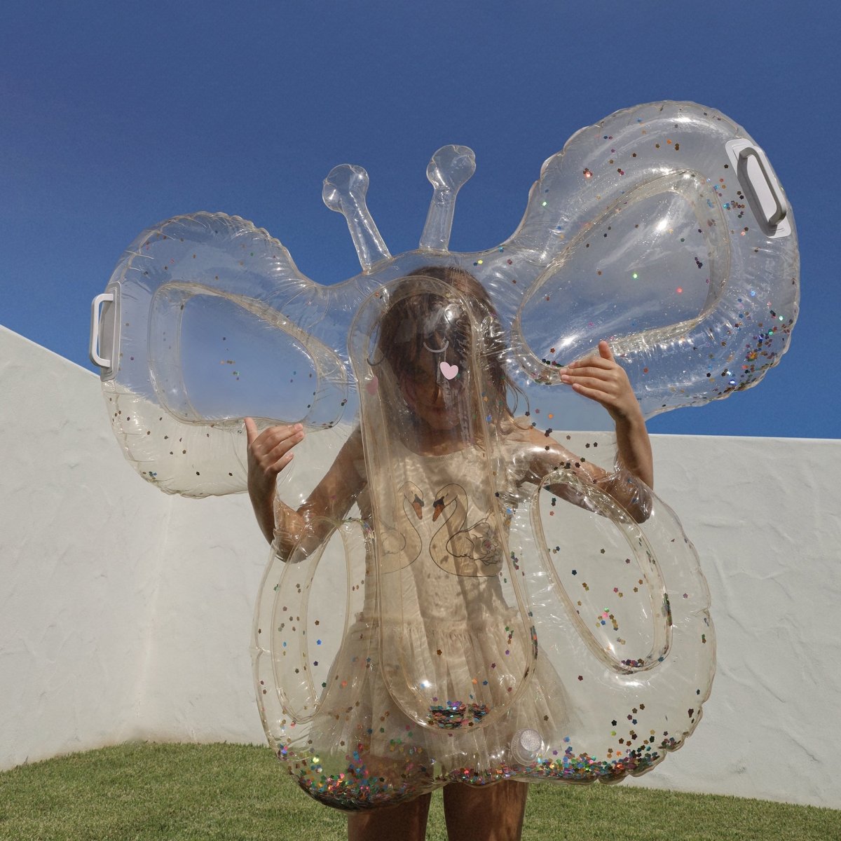 Kids Lie-On Float - Cotton Candy Glitter