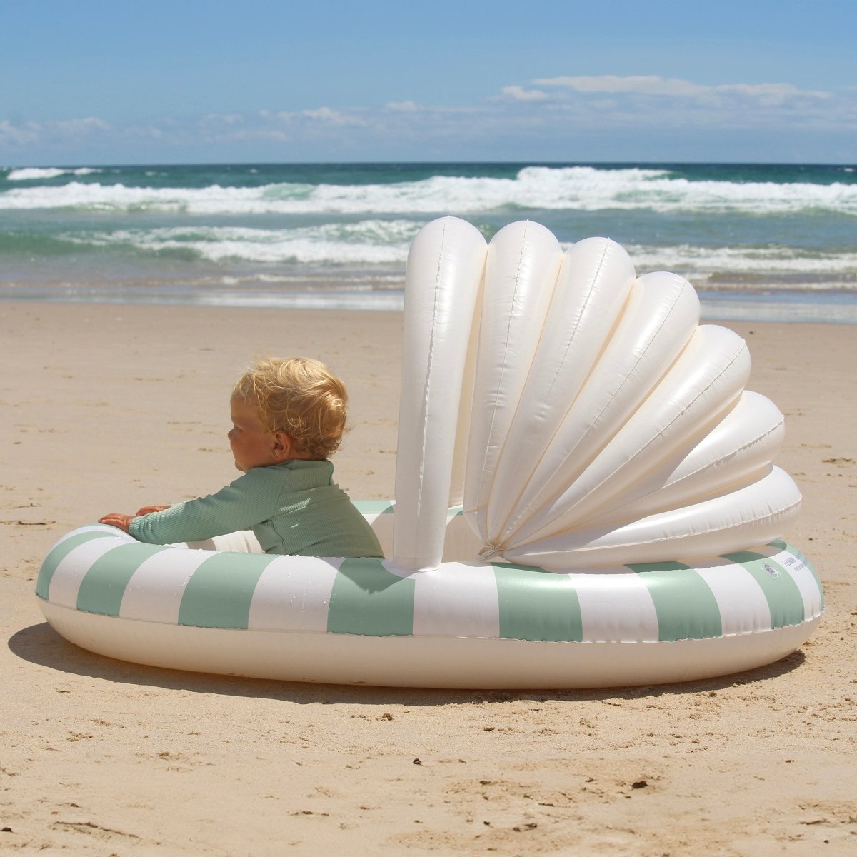 Kids Pool - Dex the Duck Green Stripe