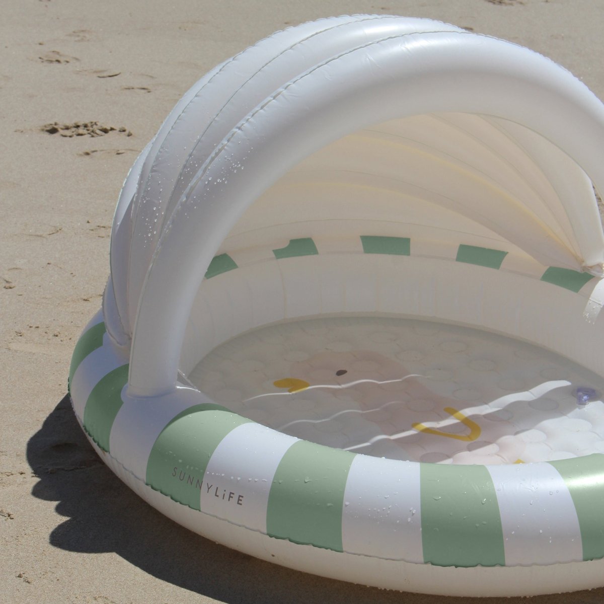 Kids Pool - Dex the Duck Green Stripe