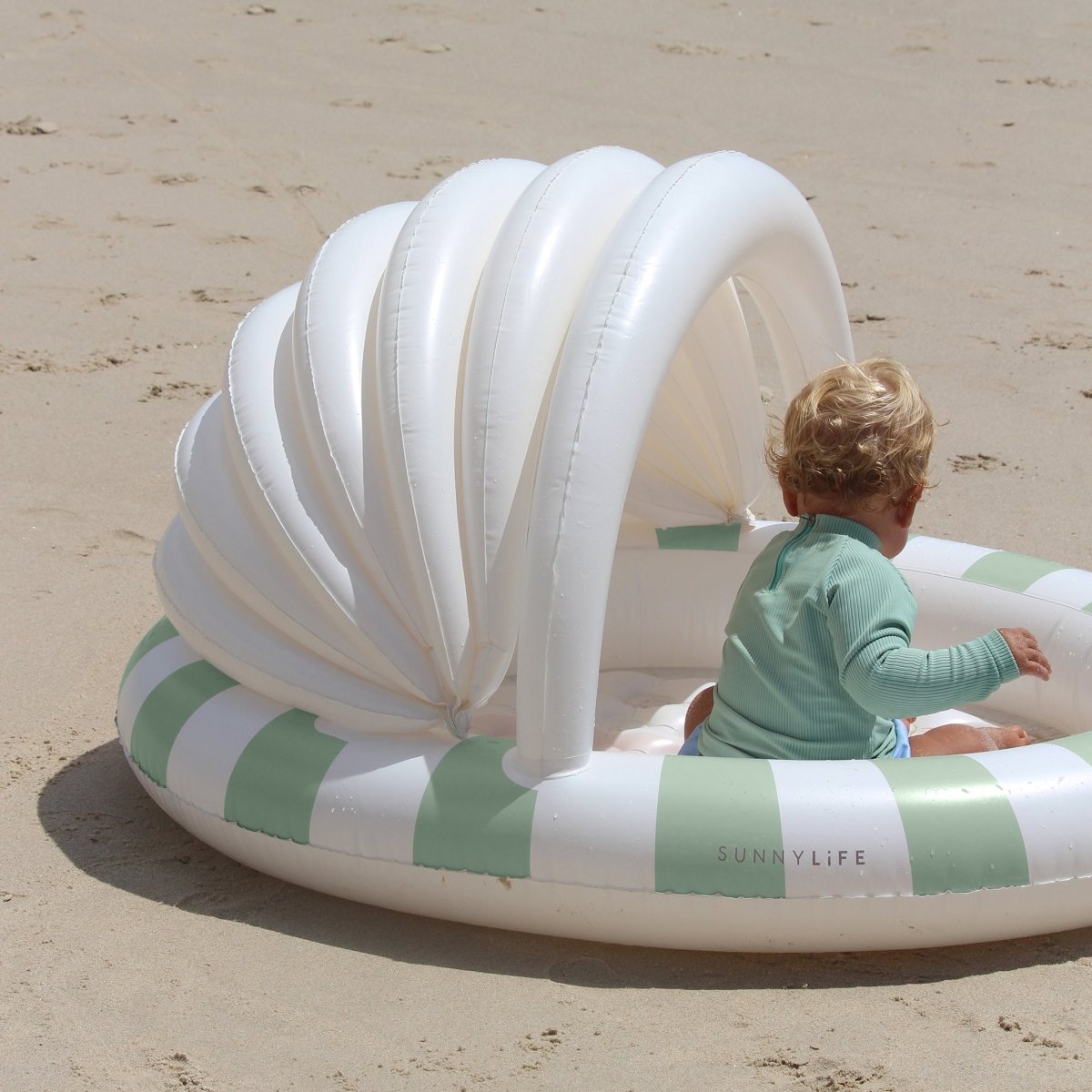 Kids Pool - Dex the Duck Green Stripe