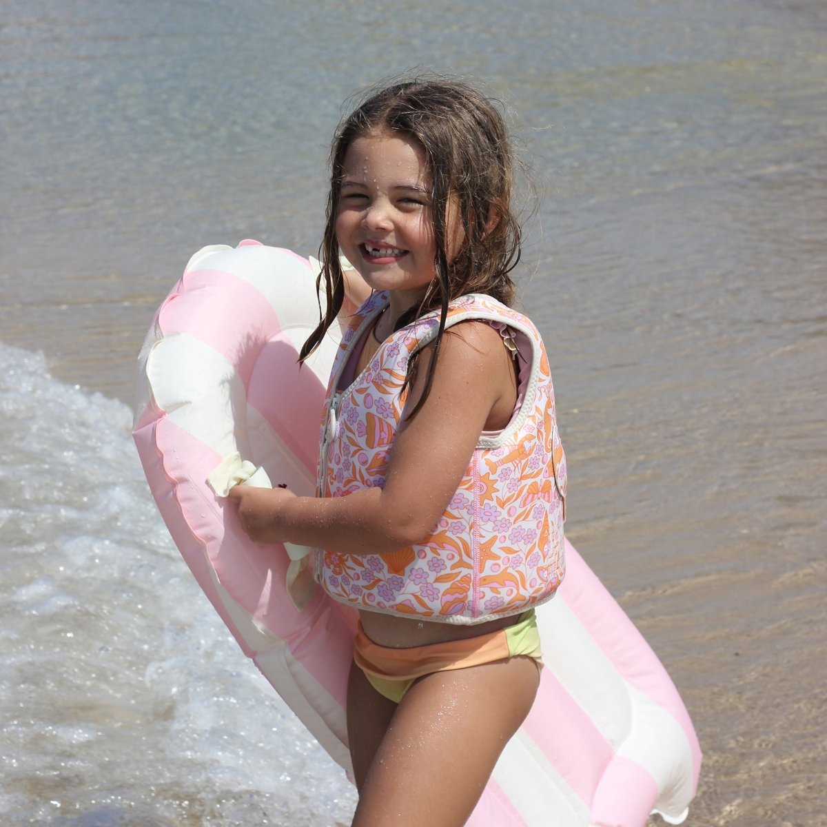 Kids Surf Mat - Dolphin Surf Co Pink Stripe