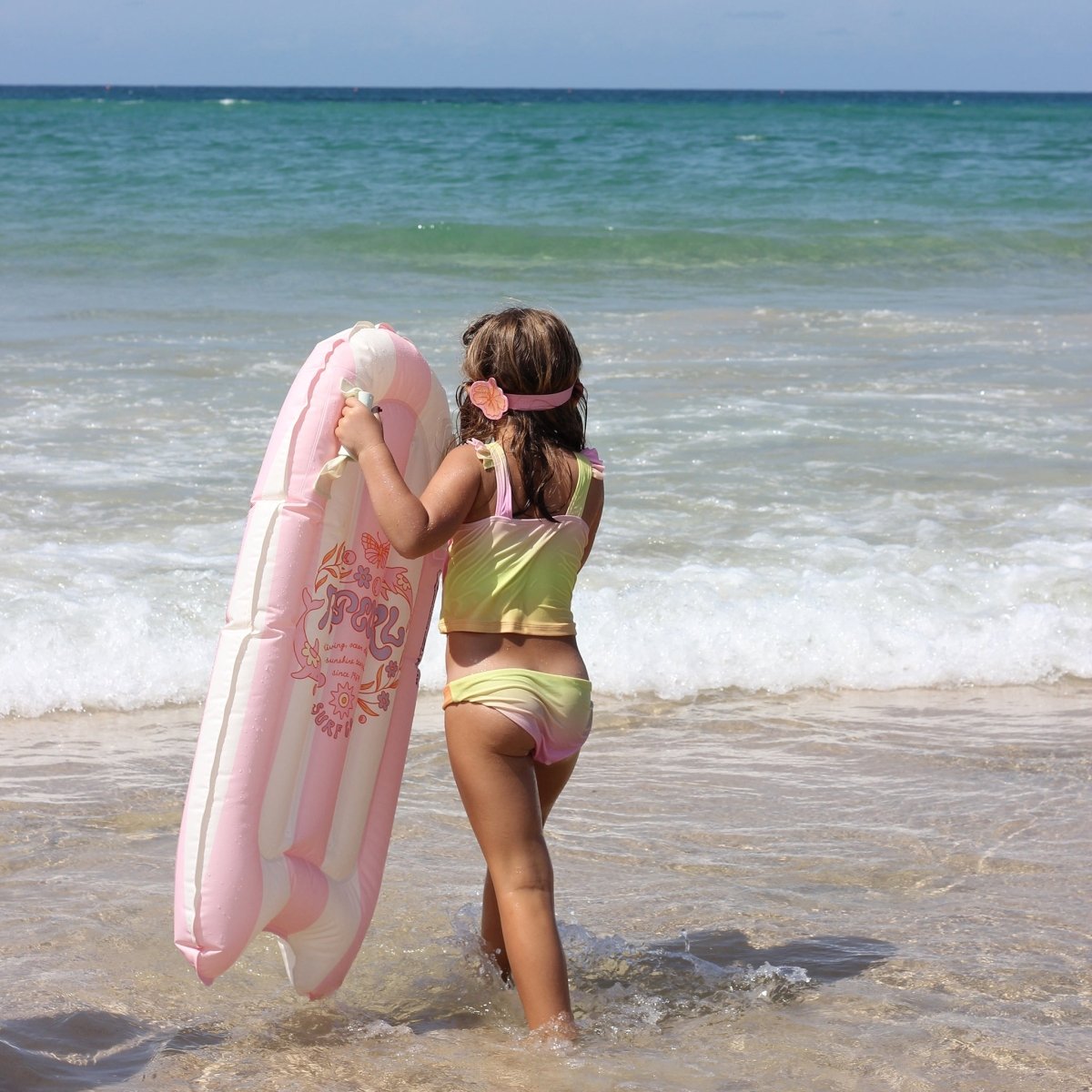 Kids Surf Mat - Dolphin Surf Co Pink Stripe