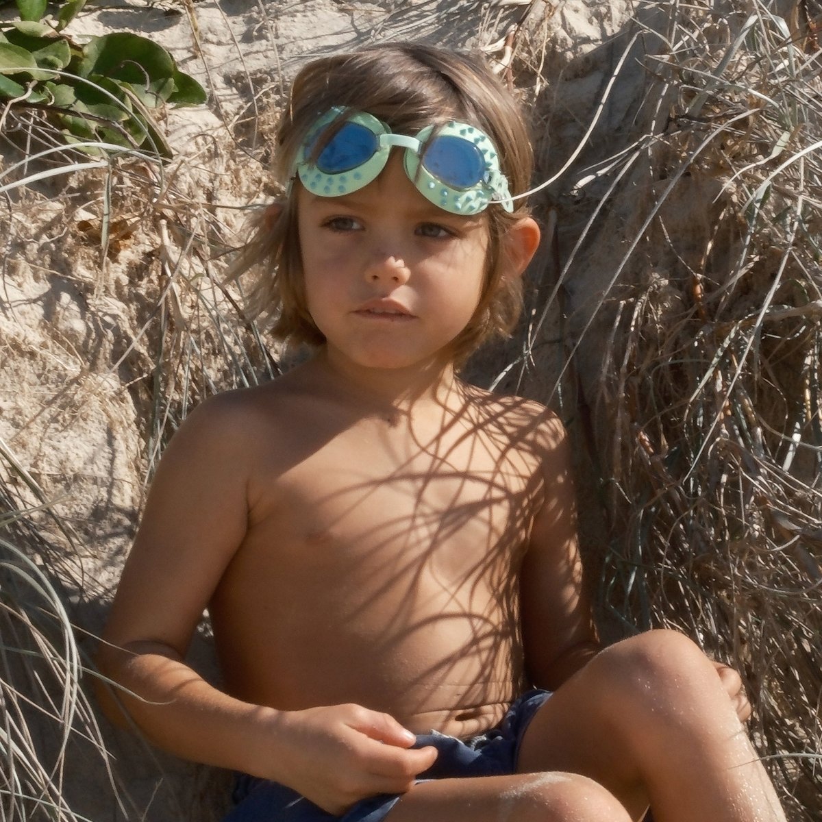 Kids Swim Goggles - Shred Turtle Green