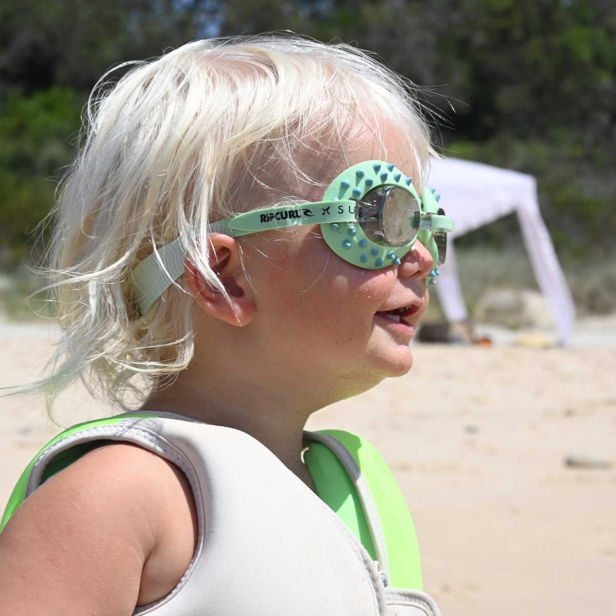 Kids Swim Goggles - Shred Turtle Green