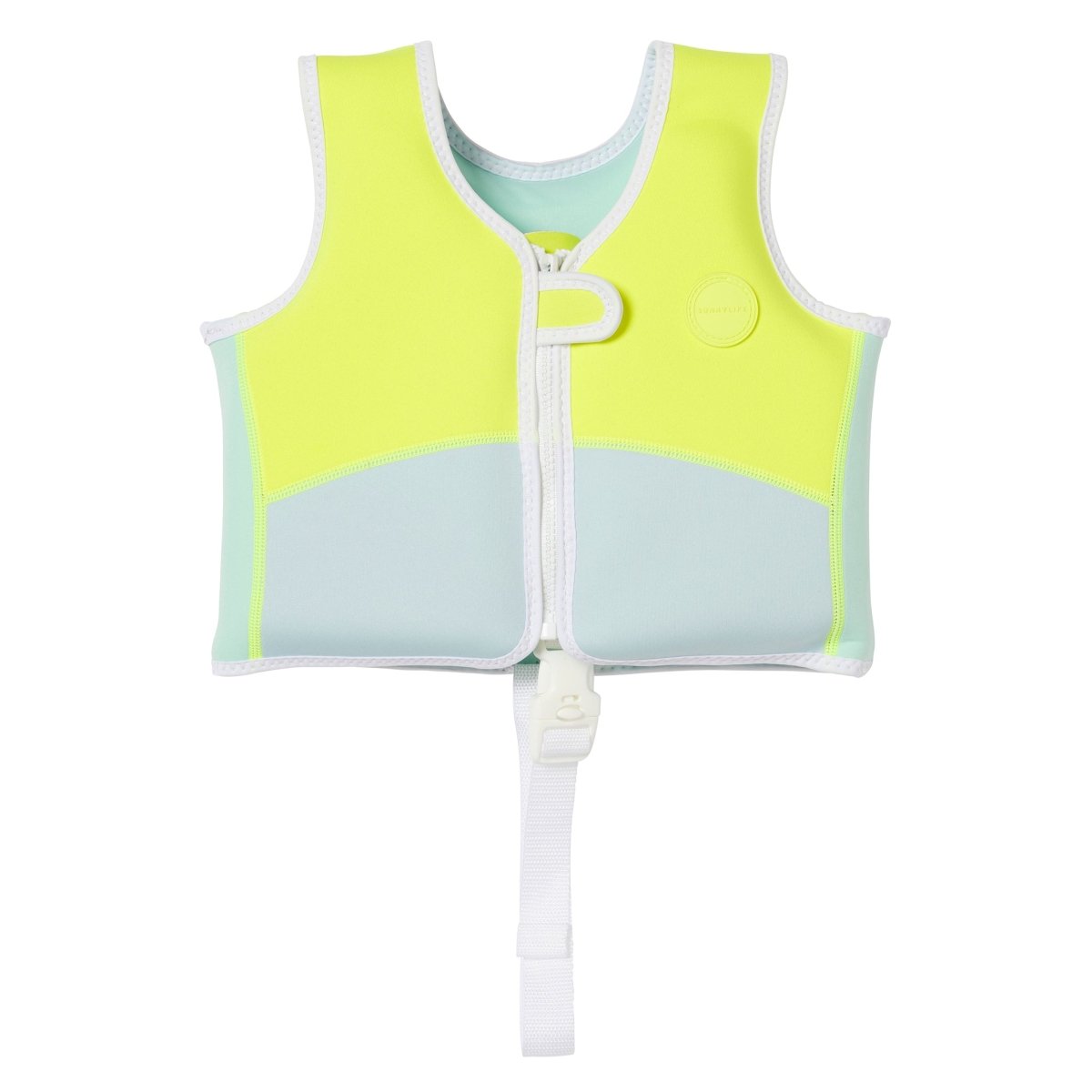 Kids Swim Vest 1-2 - Salty the Shark Neon Yellow