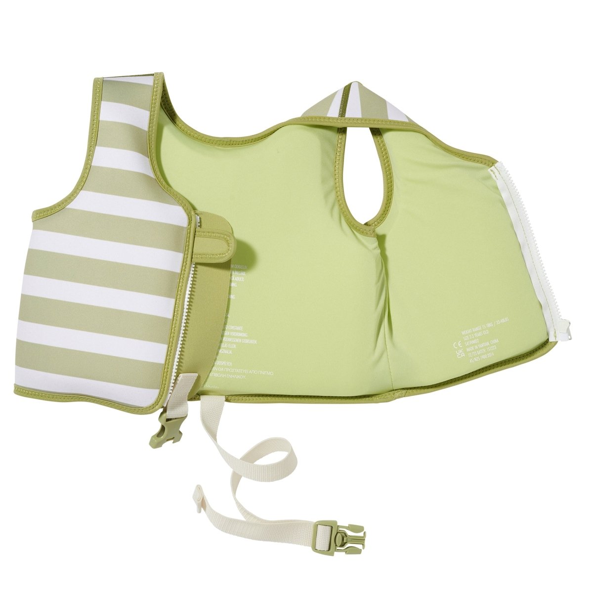 Kids Swim Vest 2-3 - Into the Wild Green Stripe