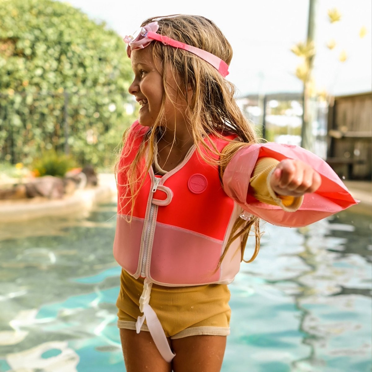 Kids Swim Vest 2-3 - Melody The Mermaid Pink