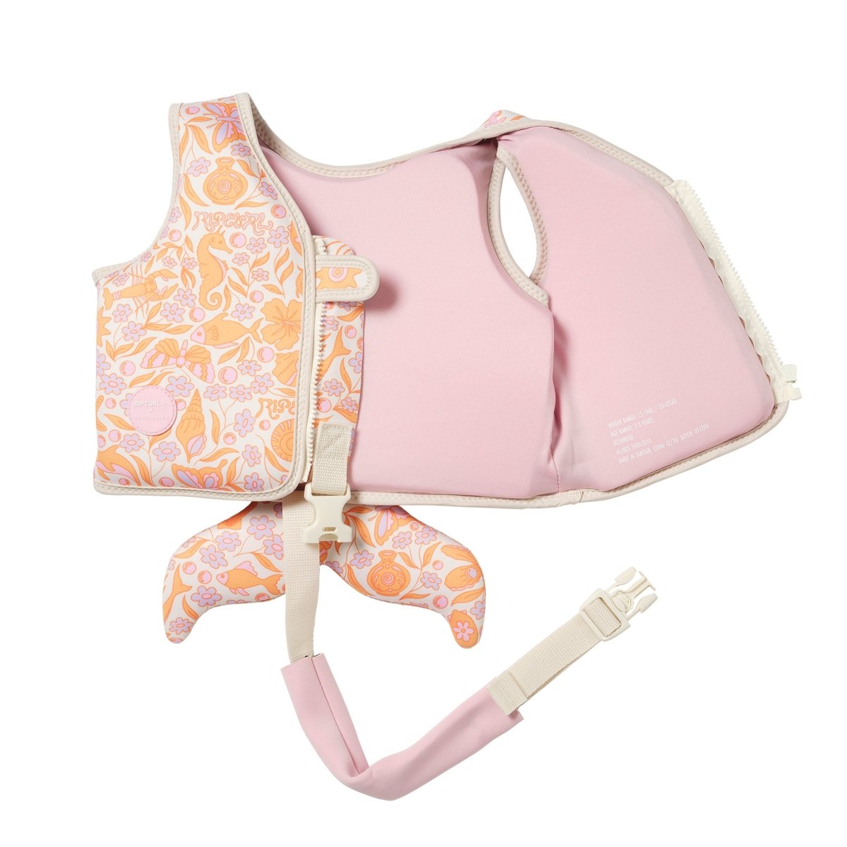 Kids Swim Vest 2-3 - Ocean Magic Pink