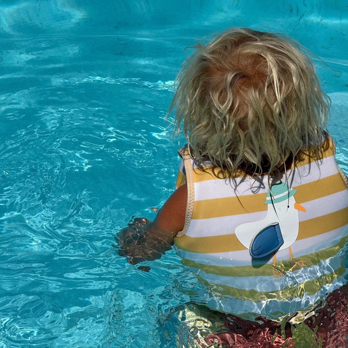 Kids Swim Vest 2-3 - Sammy the Seagull Yellow Stripe
