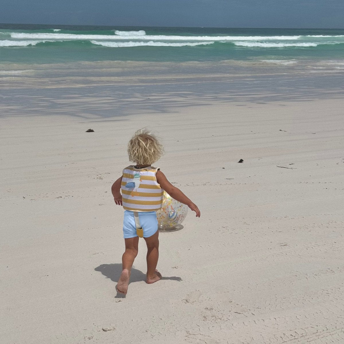 Kids Swim Vest 2-3 - Sammy the Seagull Yellow Stripe