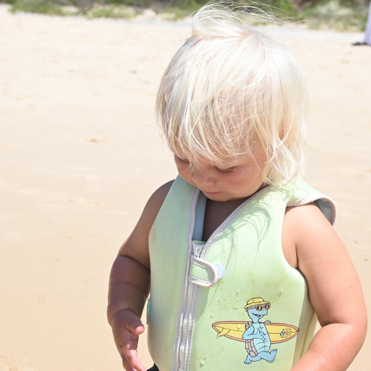 Kids Swim Vest 2-3 - Shred Turtle Green