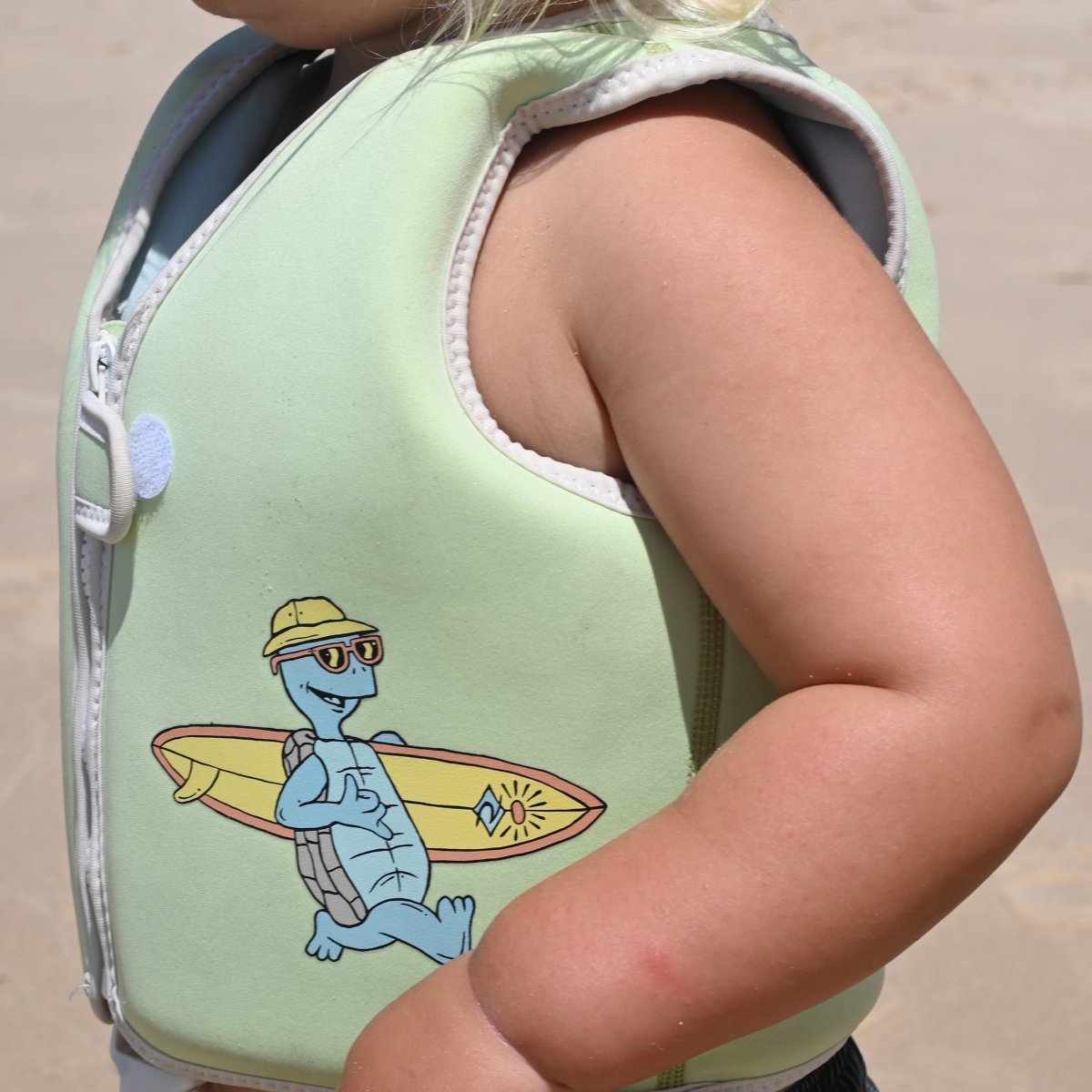 Kids Swim Vest 2-3 - Shred Turtle Green