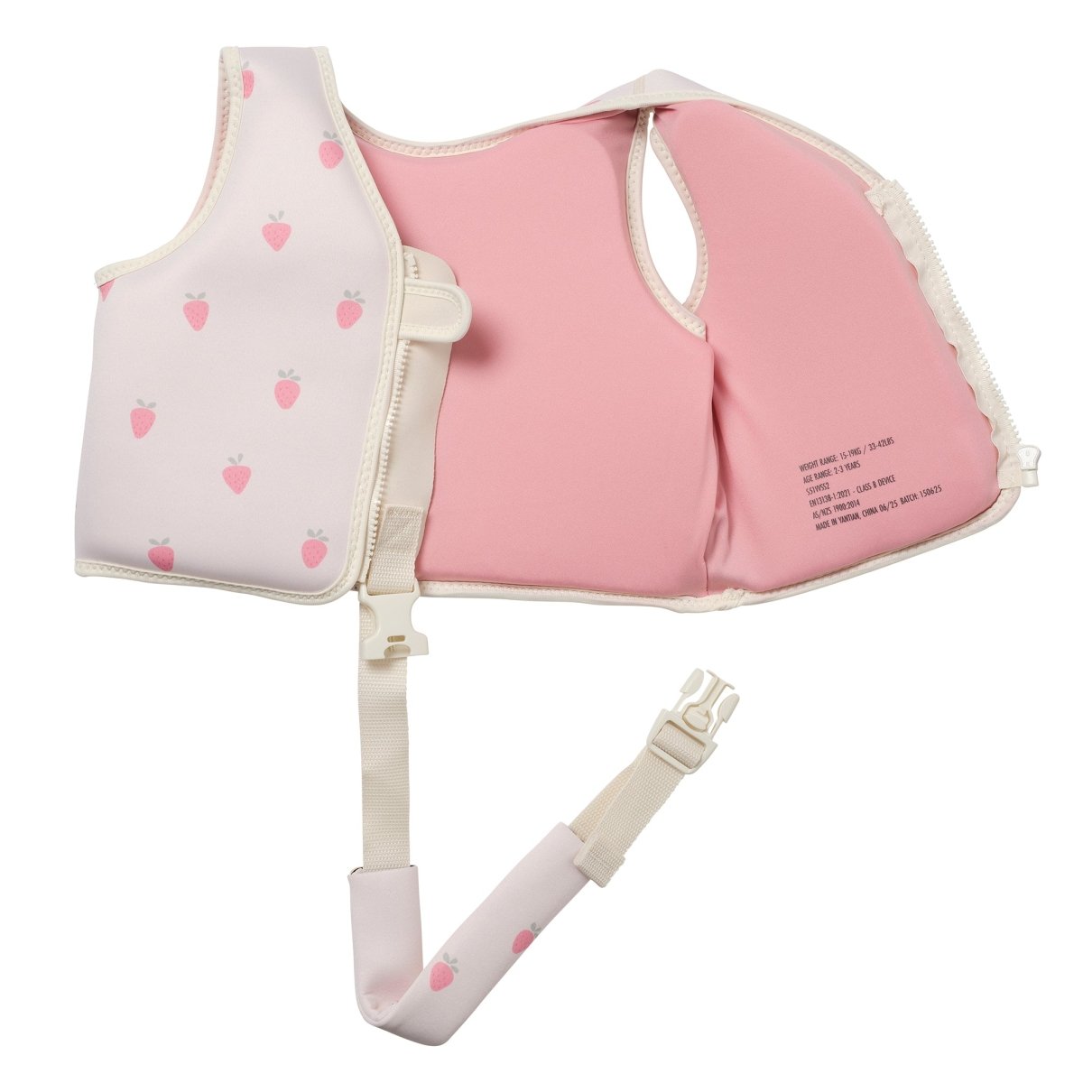 Kids Swim Vest 2-3 - Strawberry Sunshine Pink
