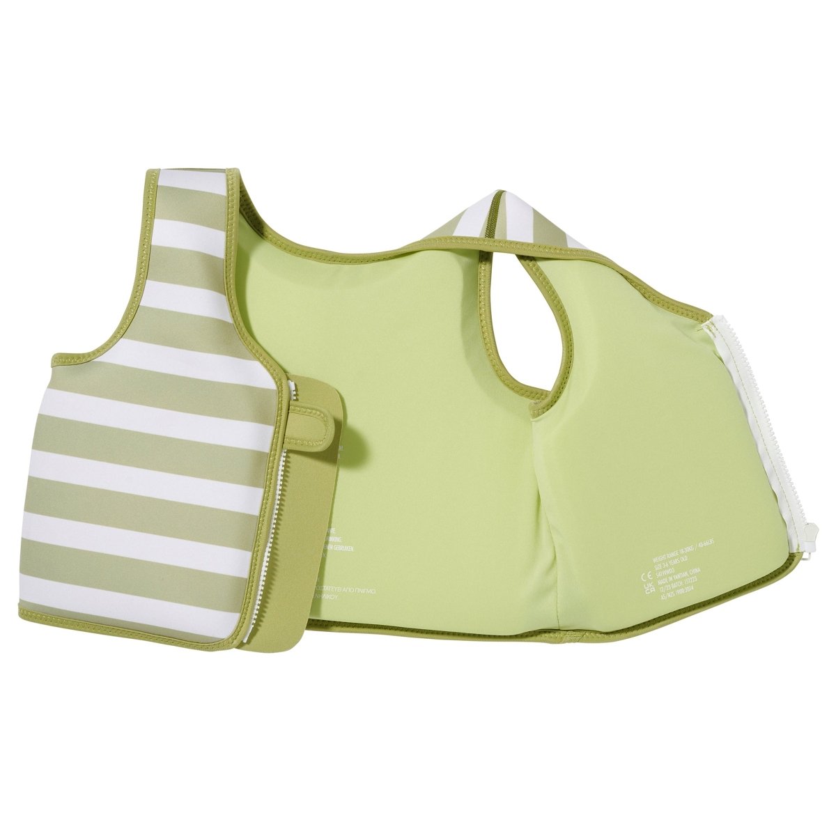 Kids Swim Vest 3-6 - Into the Wild Green Stripe