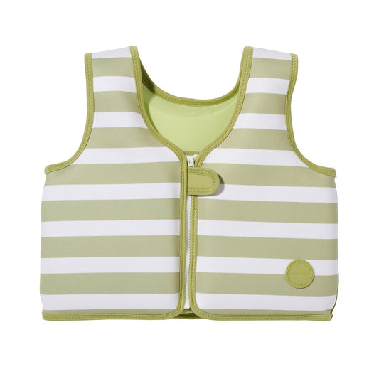 Kids Swim Vest 3-6 - Into the Wild Green Stripe