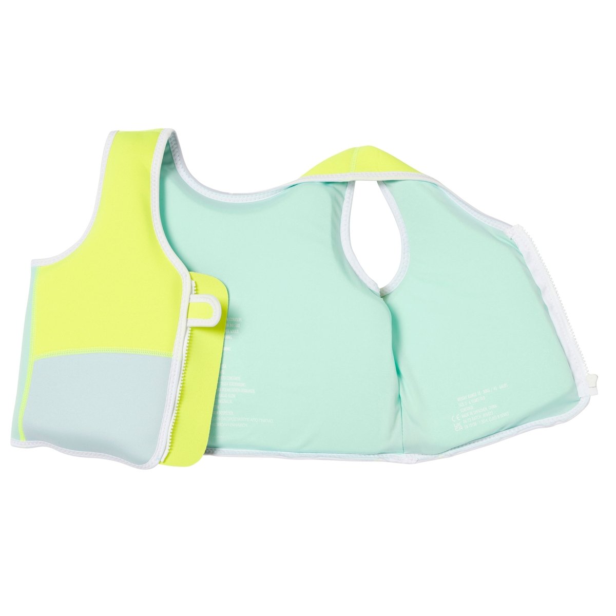 Kids Swim Vest 3-6 - Salty The Shark Neon Yellow