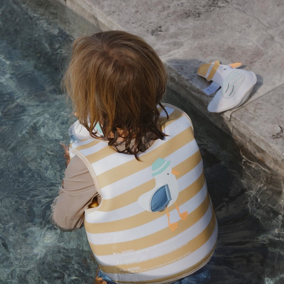 Kids Swim Vest 3-6 - Sammy the Seagull Yellow Stripe