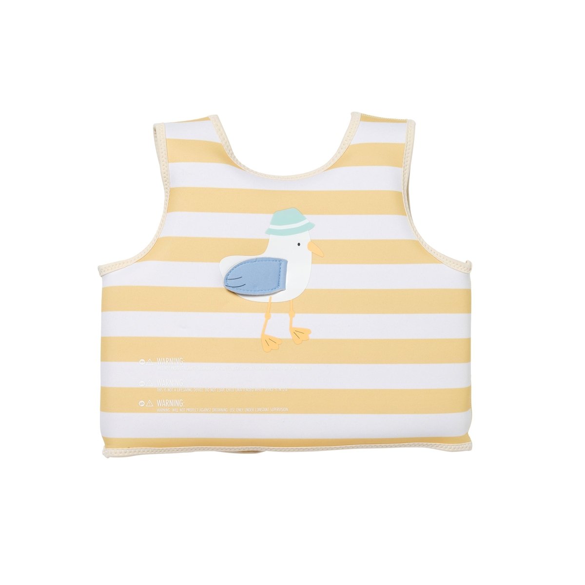 Kids Swim Vest 3-6 - Sammy the Seagull Yellow Stripe